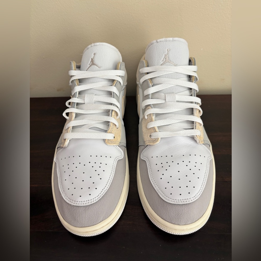 Mens Jordan 1 Off White/Gray